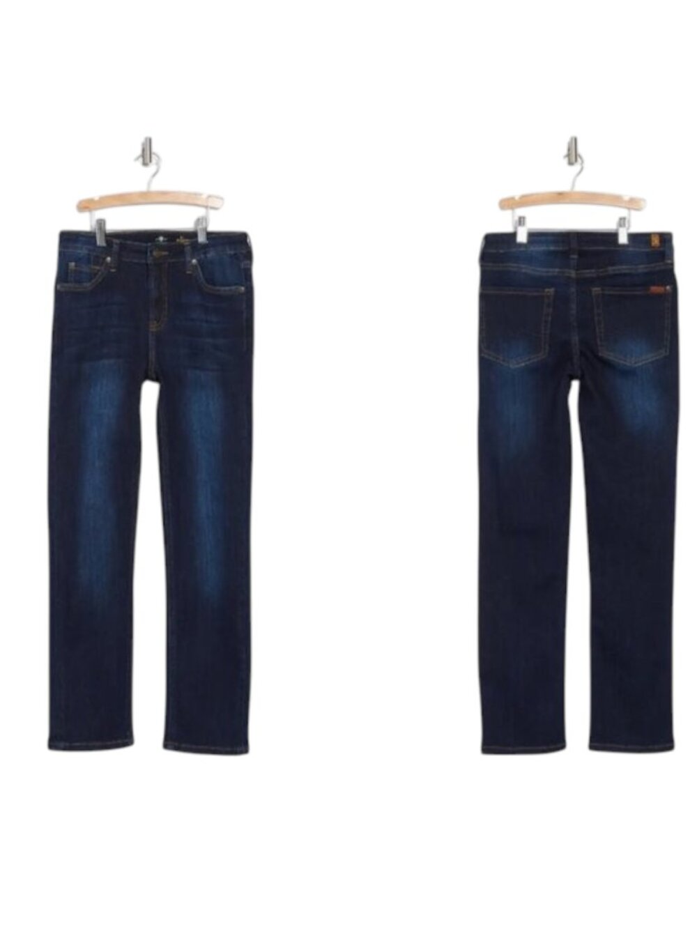 7 For All Mankind Slimmy Slim Fit Straight Leg Dark Wash Stretch Denim Jean Pant